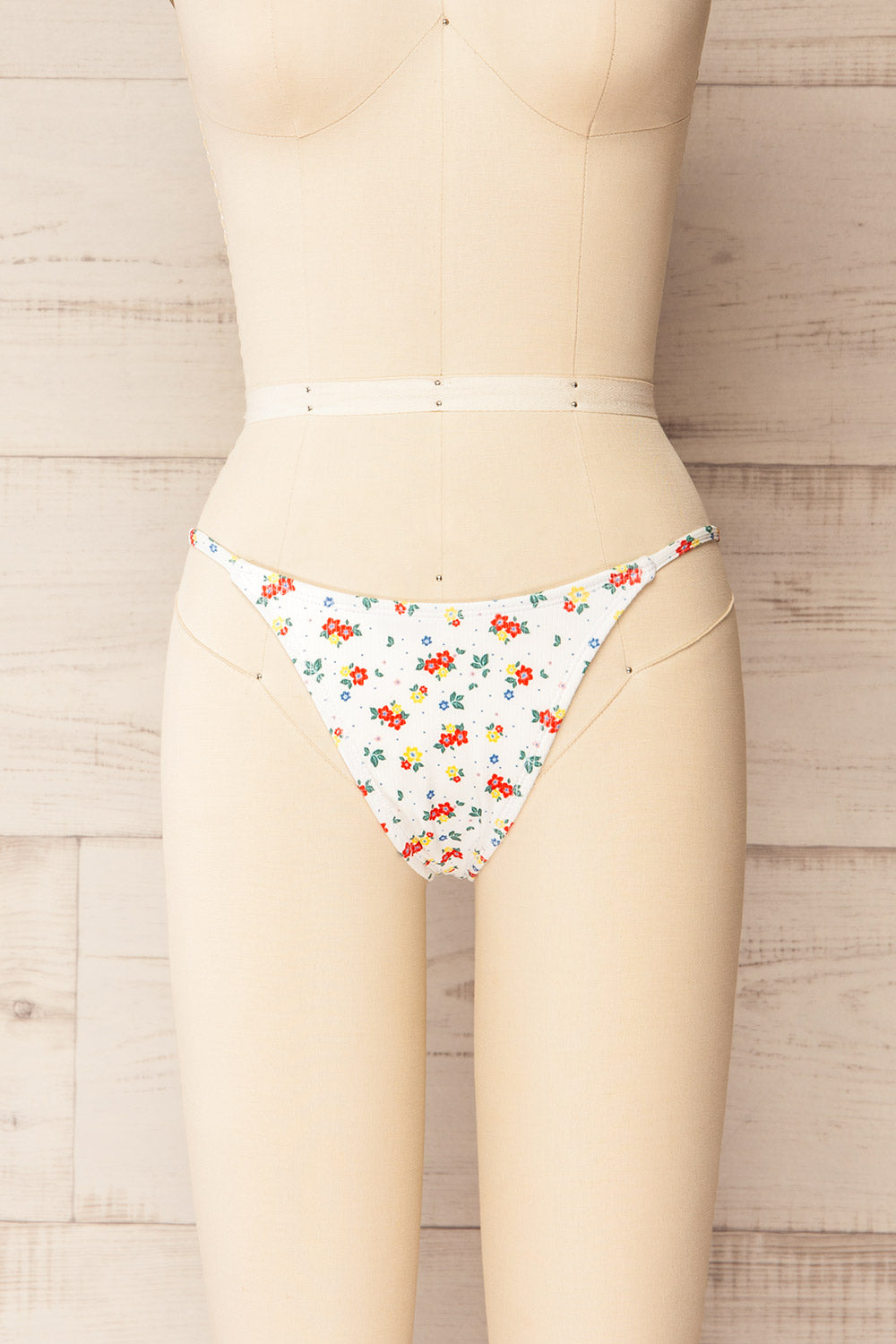 Depok Flowers and Dots Bikini Bottom | La petite garçonne front view