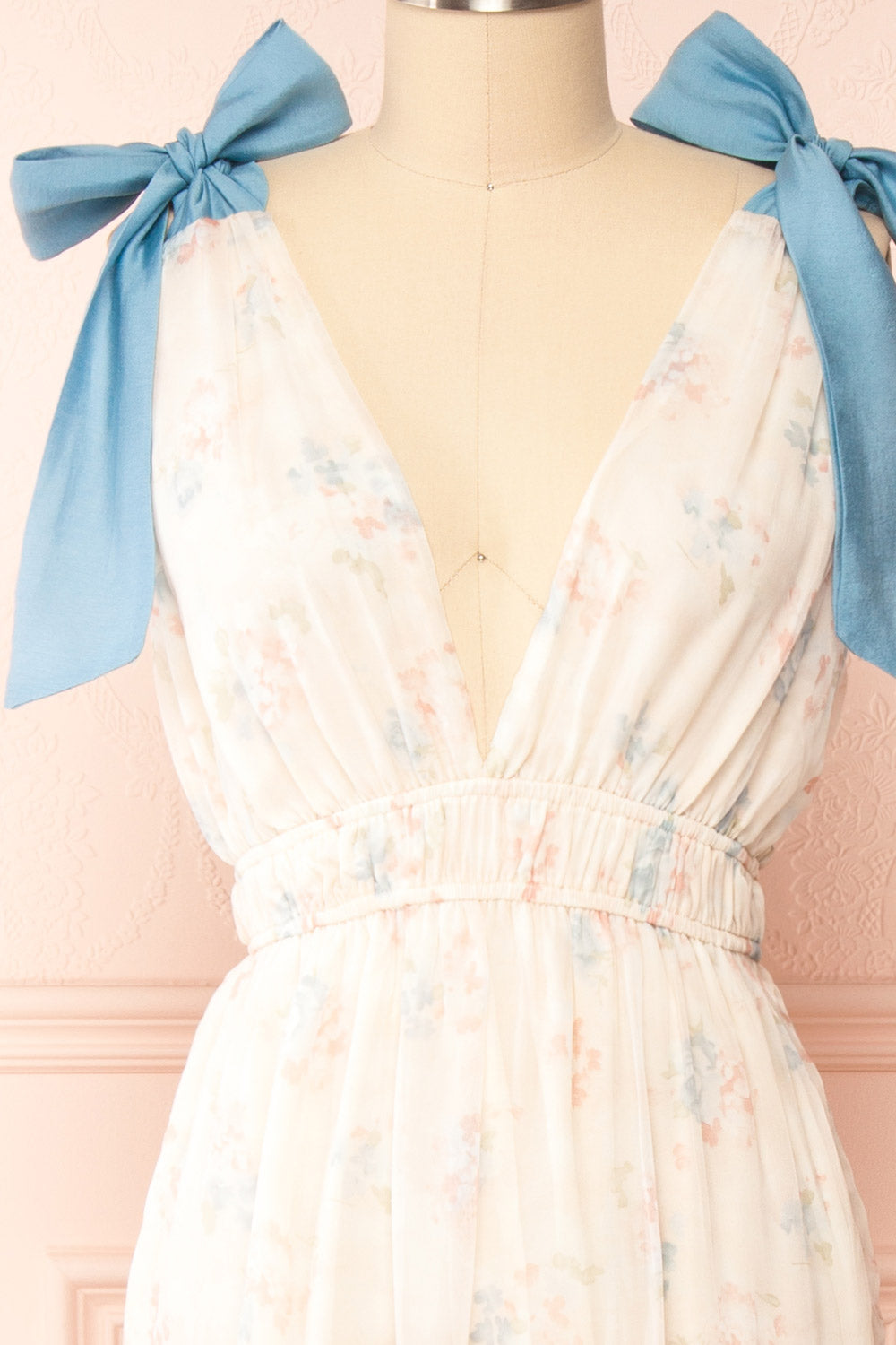 Dewal Floral Tiered Midi Dress | Boutique 1861 front close-up