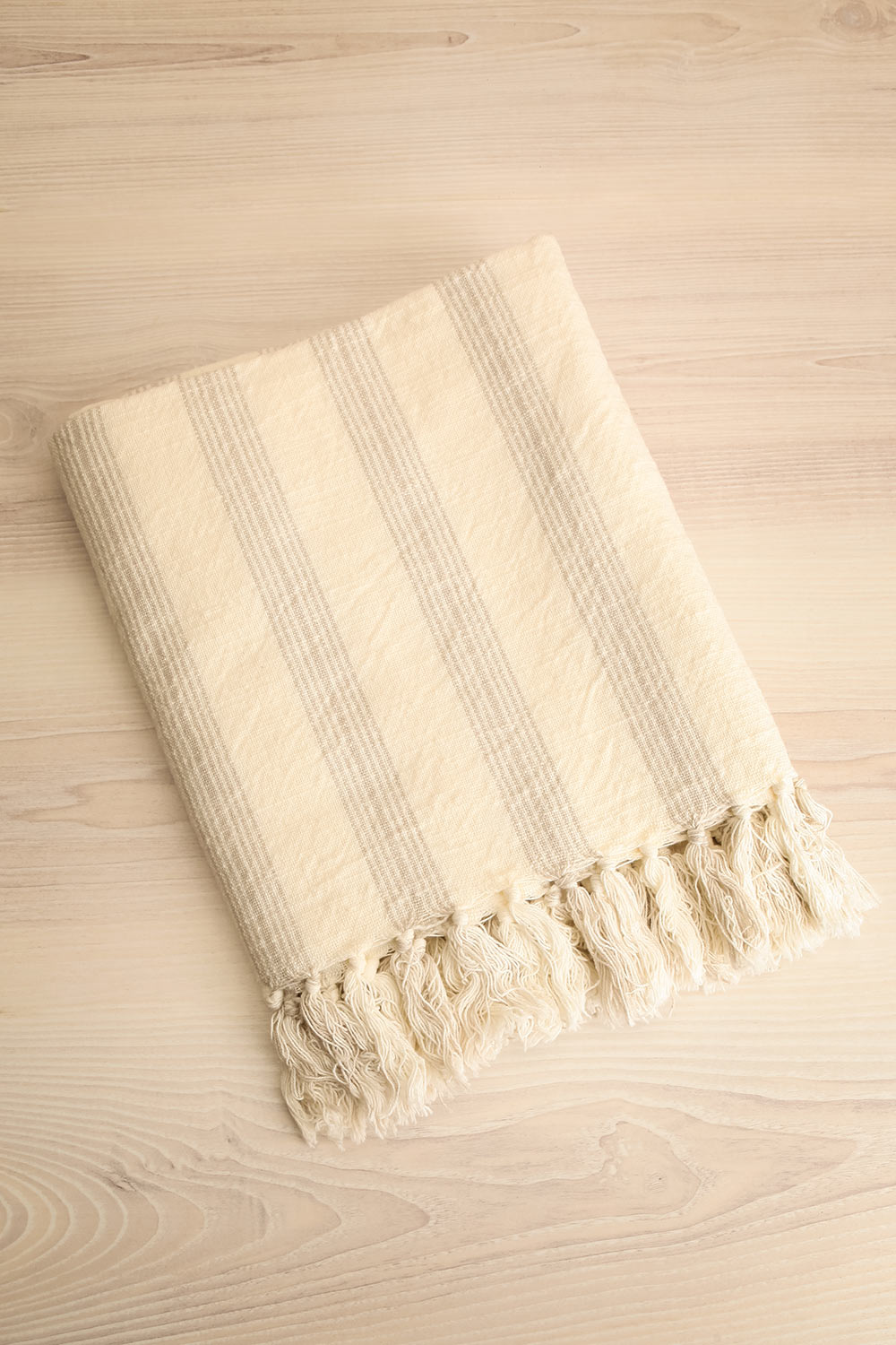 Dexte Grey Striped Hammam Bath Towel | Maison garçonne view