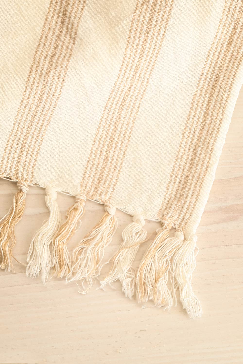 Dexte Taupe Striped Hammam Bath Towel | Maison garçonne