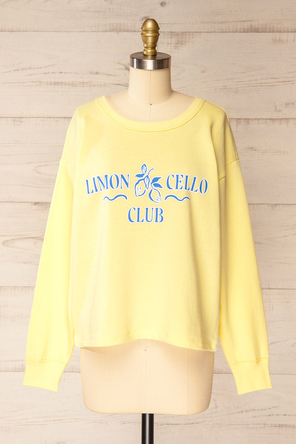 Dhanbad Yellow Sweatshirt "Limoncello Club" | La petite garçonne front view