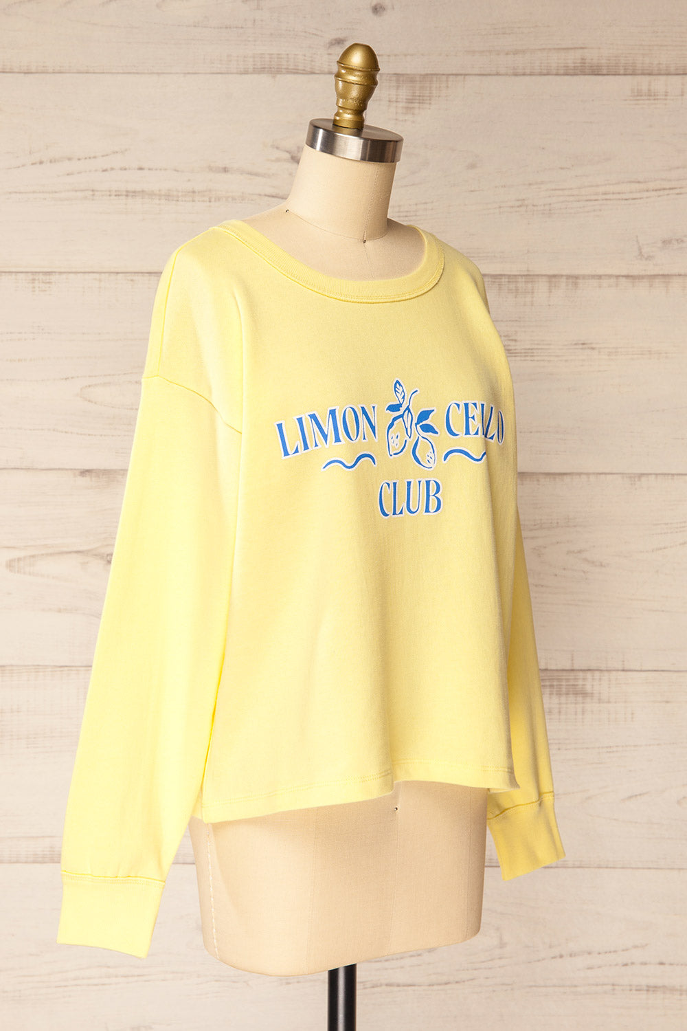 Dhanbad Yellow Sweatshirt "Limoncello Club" | La petite garçonne side view