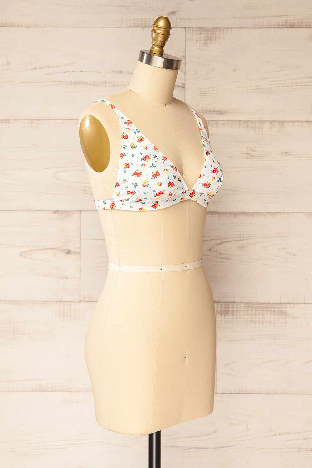 Dhap Flowers and Dots Bikini Top | La petite garçonne side view