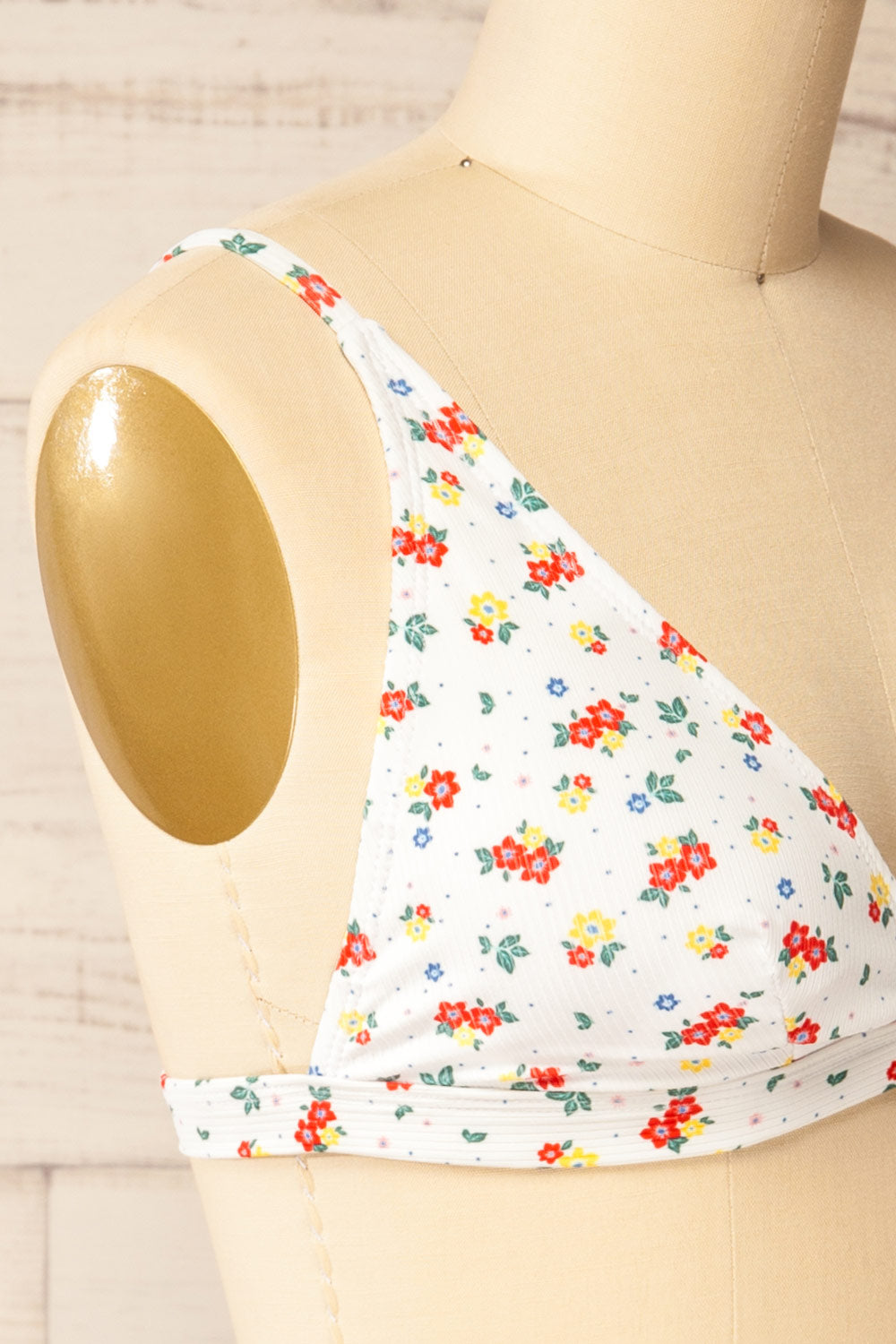 Dhap Flowers and Dots Bikini Top | La petite garçonne side