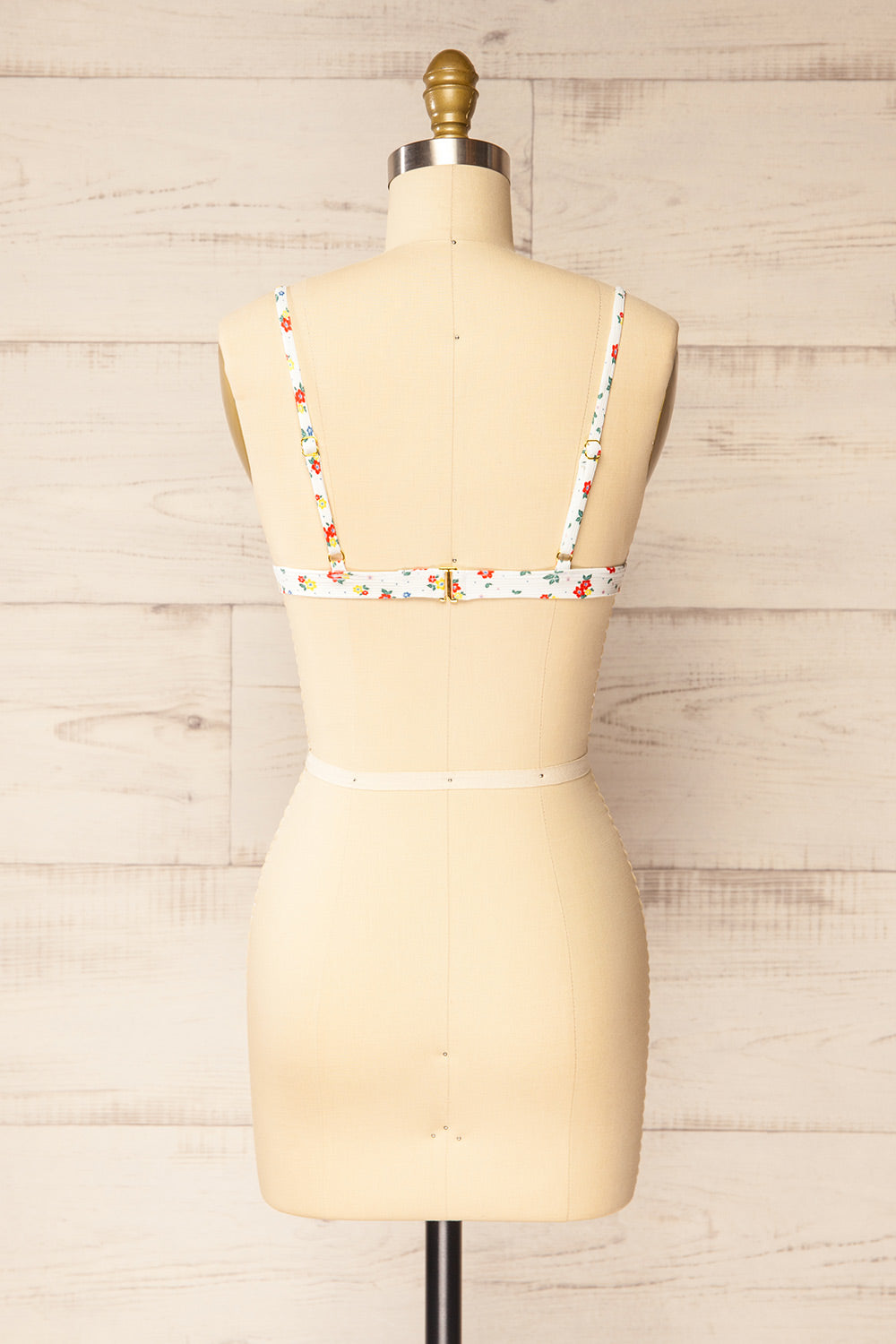 Dhap Flowers and Dots Bikini Top | La petite garçonne back view