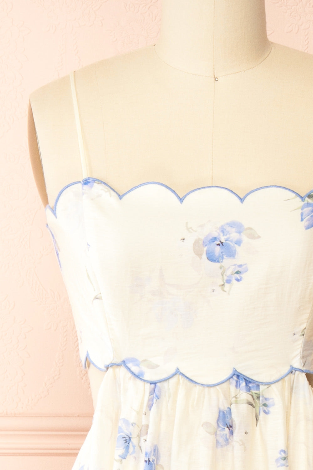 Diandra Long A-Line Floral Dress w/ Back Cut-Out | Boutique 1861 front