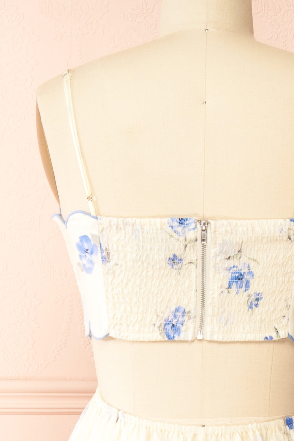 Diandra Long A-Line Floral Dress w/ Back Cut-Out | Boutique 1861 back