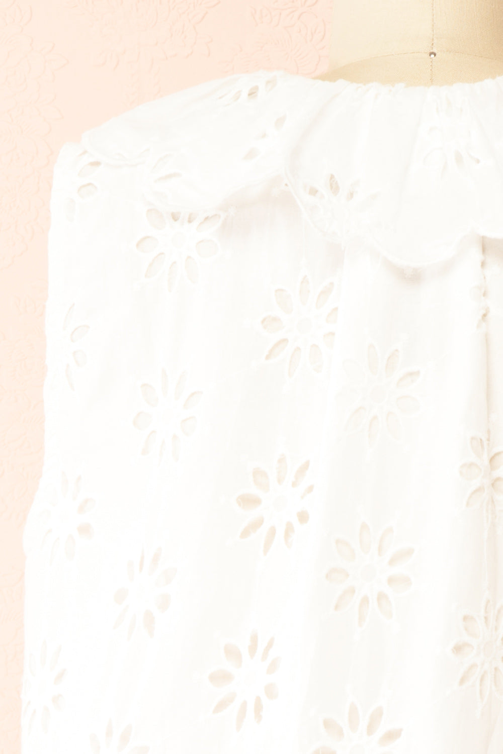 Dillon White Openwork Front-Tie Top | Boutique 1861 back