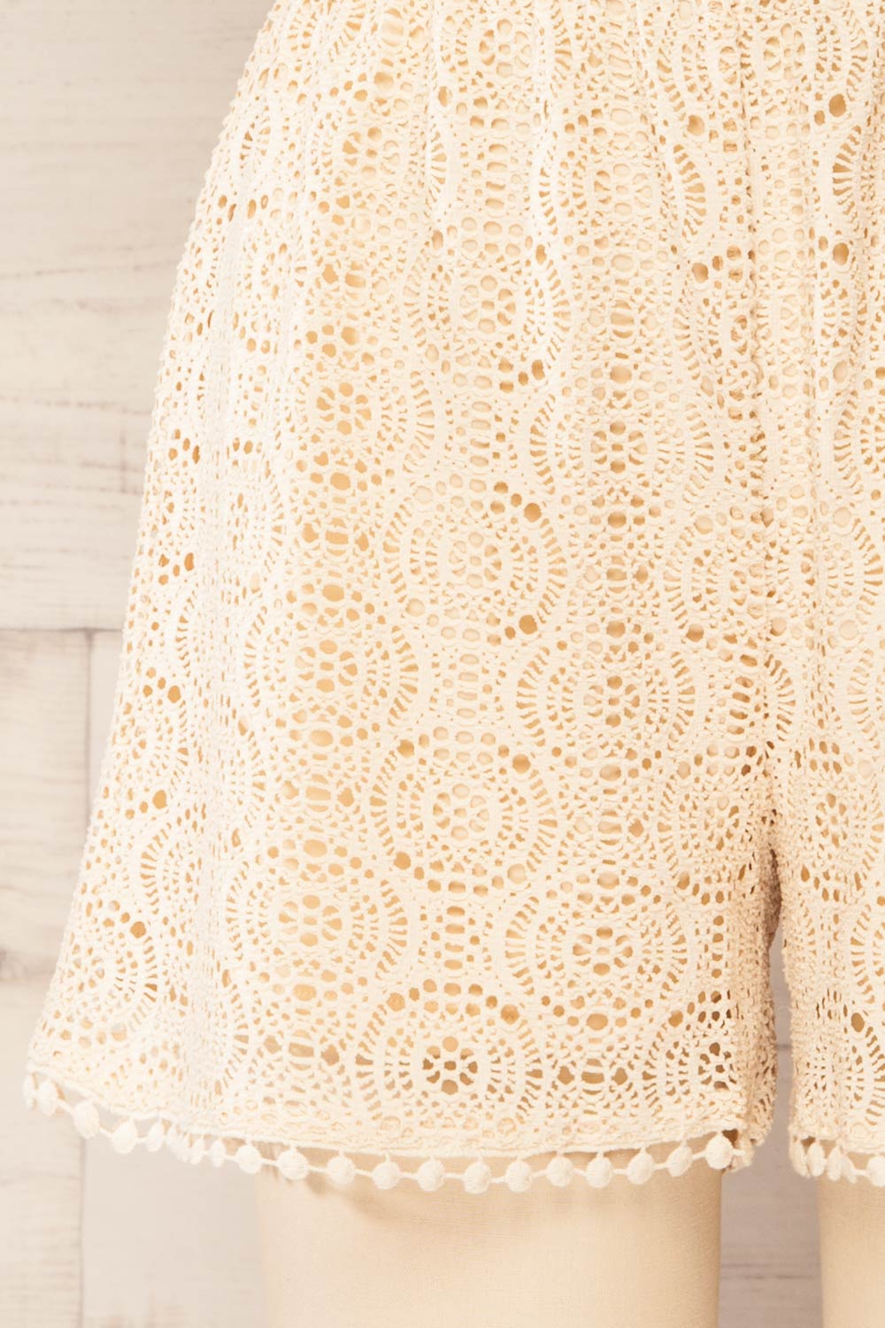 Djougou Beige Crochet Shorts | La petite garçonne bottom
