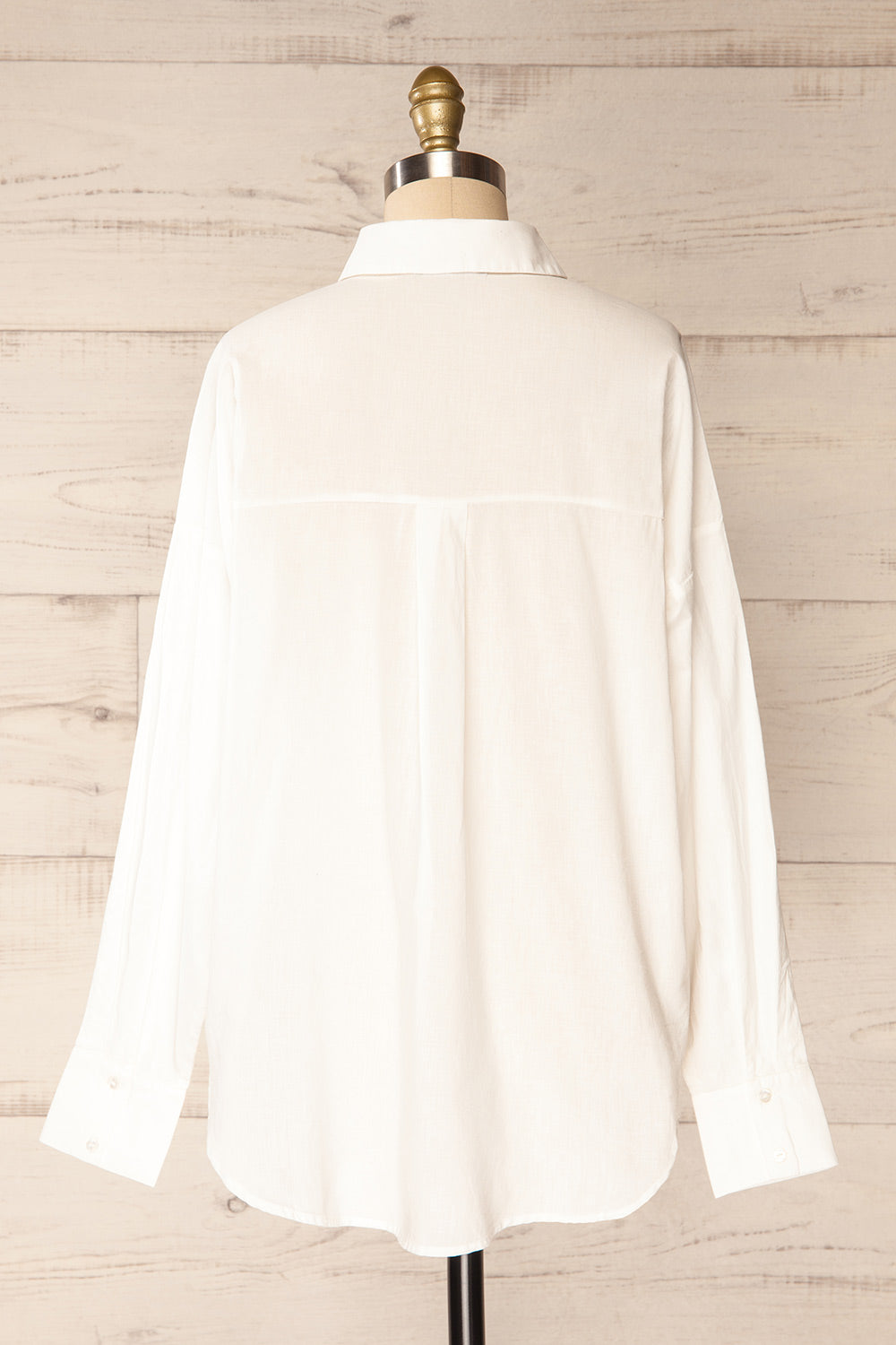 Dodoma White Oversized Button-Up Shirt | La petite garçonne back view