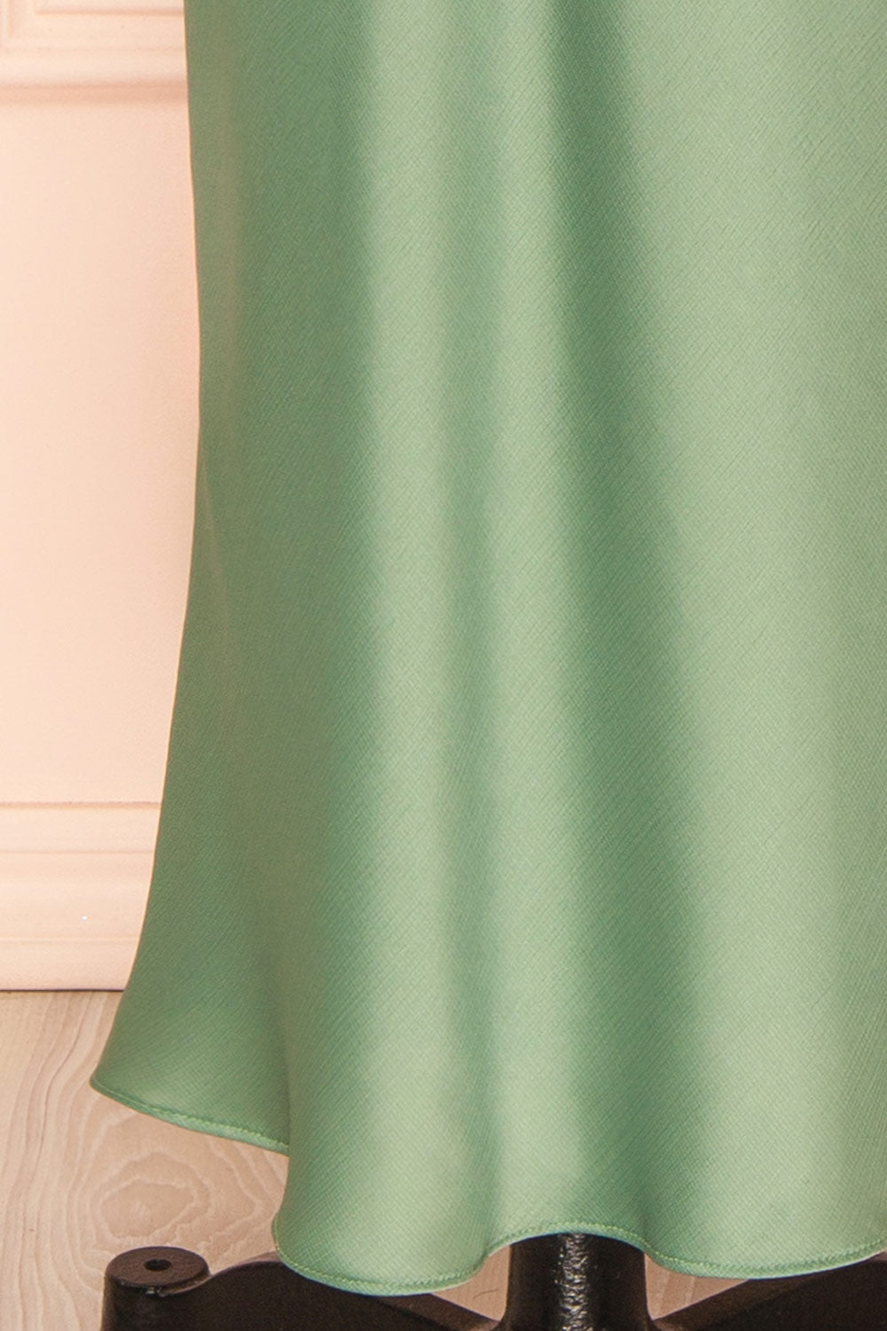 Donatella Off-the-Shoulder Green Midi Dress | Boutique 1861 bottom