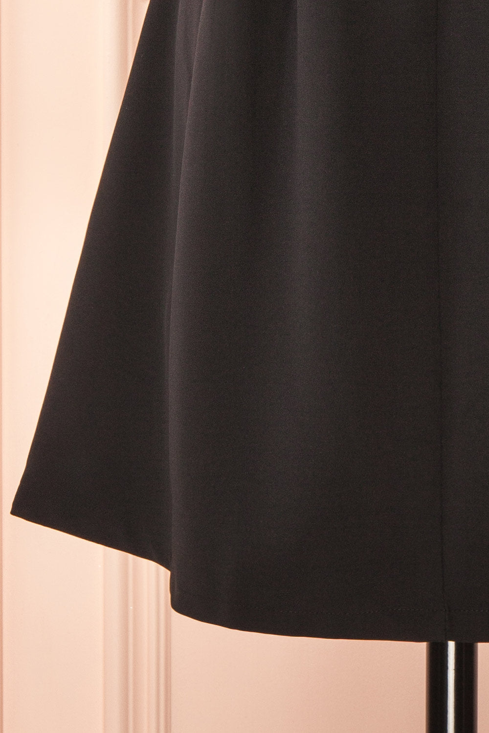 Dounia Short Sleeveless Black Dress with Bows | Boutique 1861 bottom