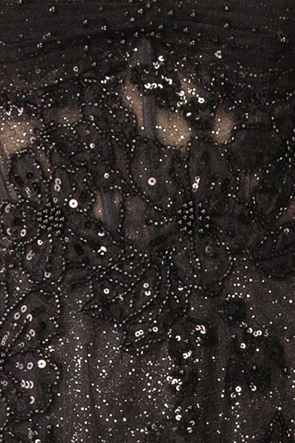 Dulcia Black A-Line Dress with Sequins | Boutique 1861 fabric