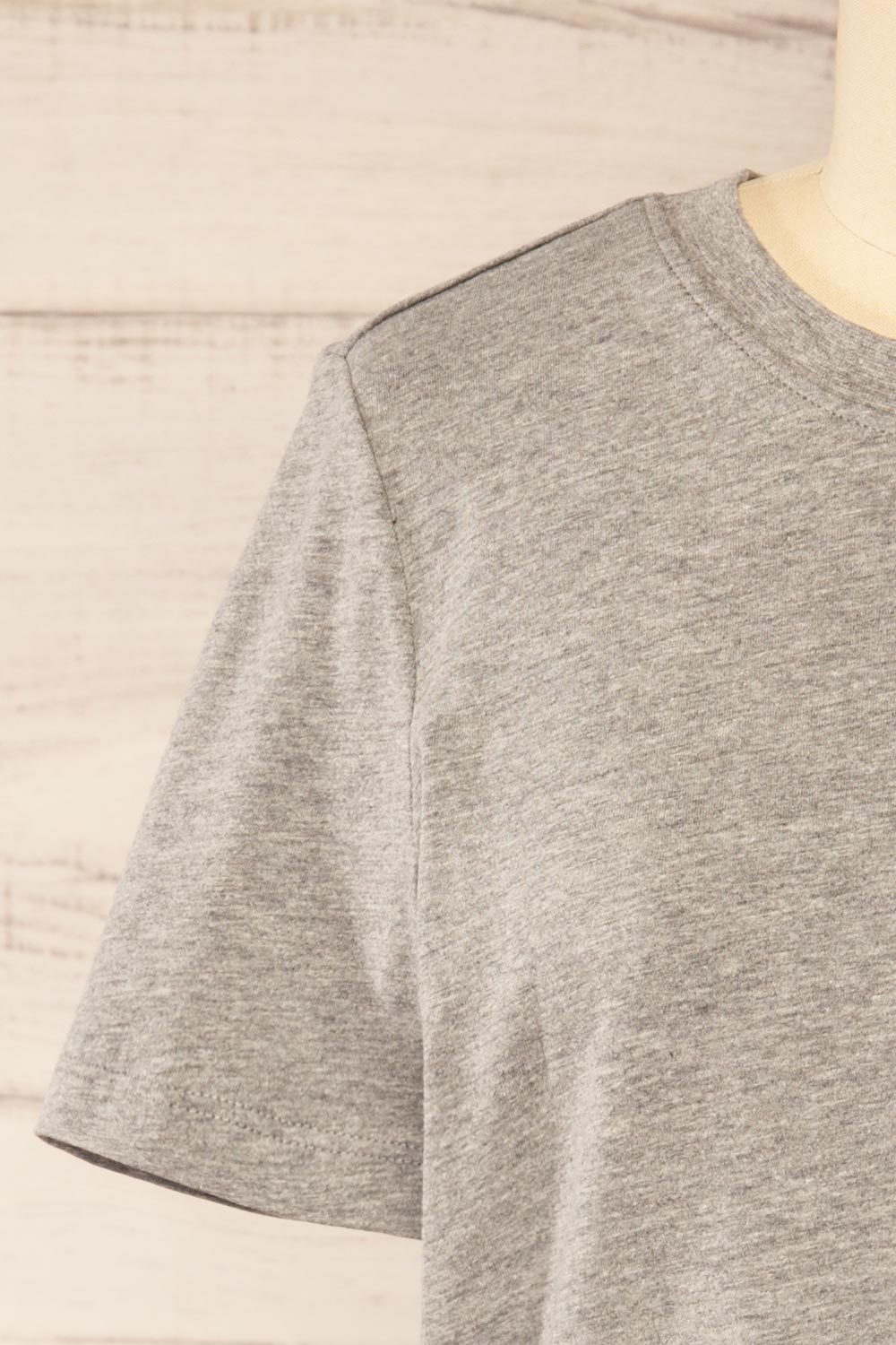 Dumka Light Grey Cotton T-Shirt with Short Sleeves | La petite garçonne front