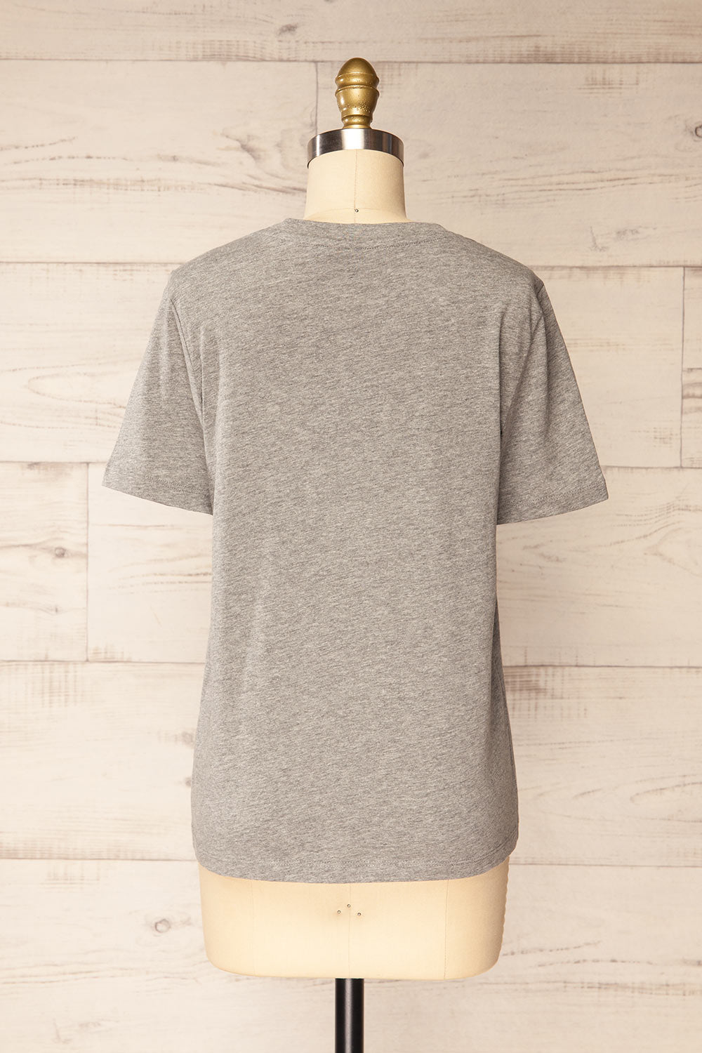 Dumka Light Grey Cotton T-Shirt with Short Sleeves | La petite garçonne back view