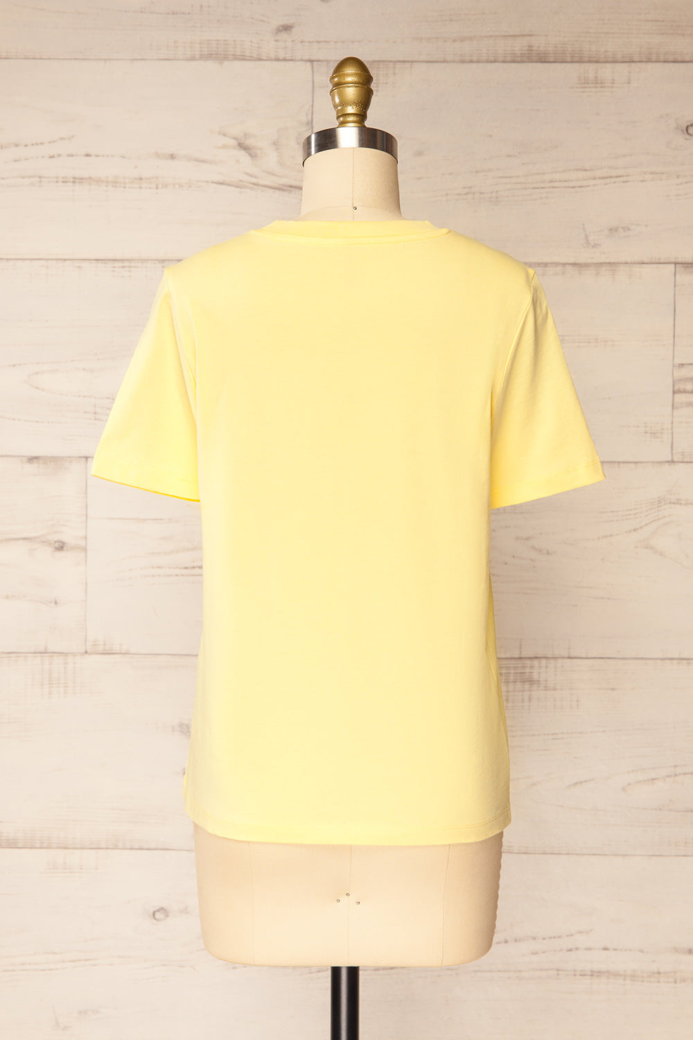 Dumka Yellow Cotton T-Shirt with Short Sleeves | La petite garçonne back view