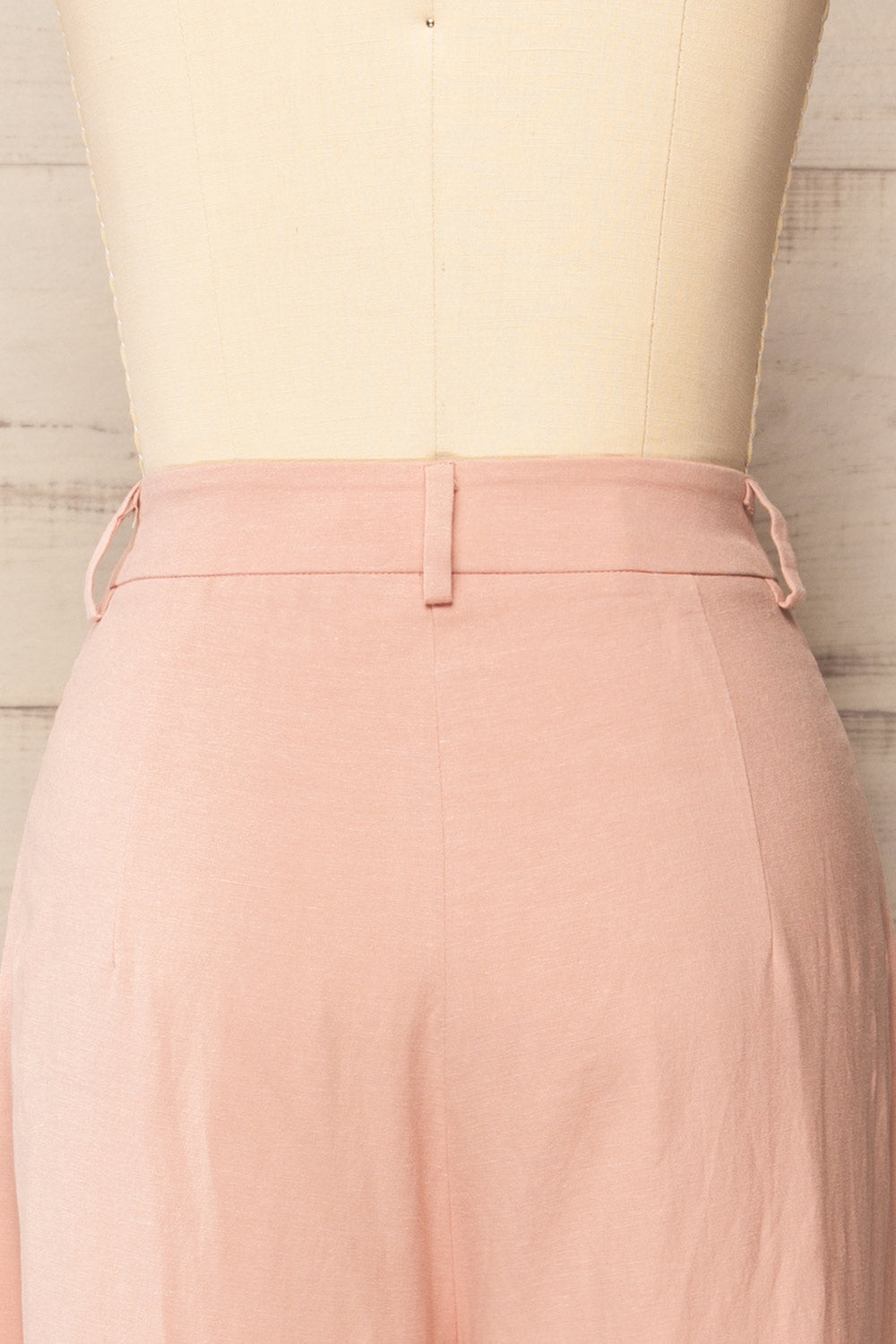 Dunster Pink Wide-leg Linen Pants | La petite garçonne back