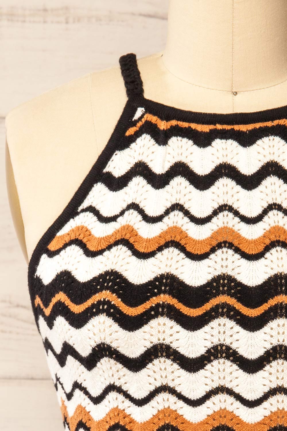 Durango | Wavy Striped Crochet Halter Top