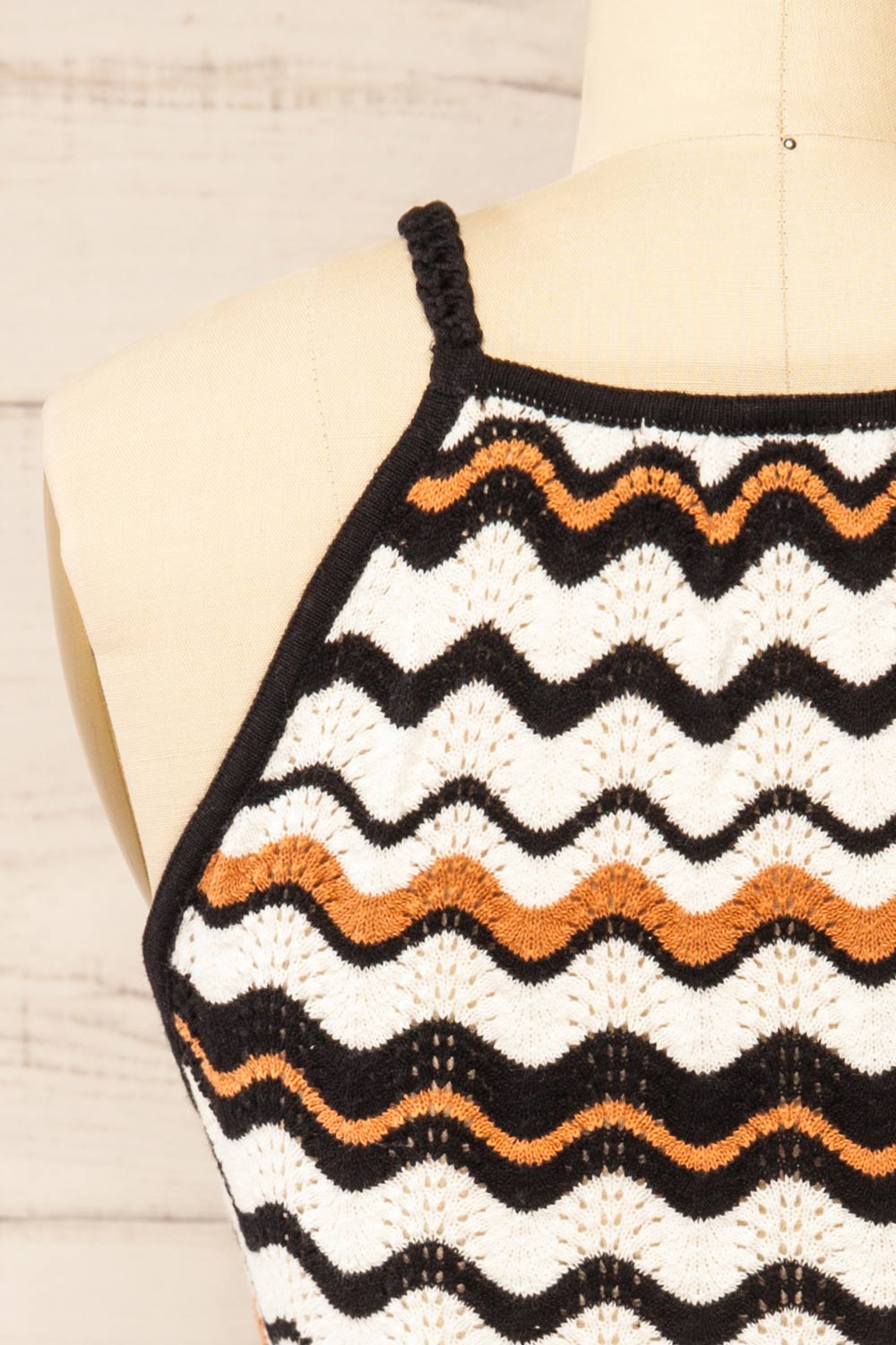 Durango | Wavy Striped Crochet Halter Top