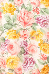 Echa Colourful Short Floral Dress w/ Long Sleeves | Boutique 1861 texture