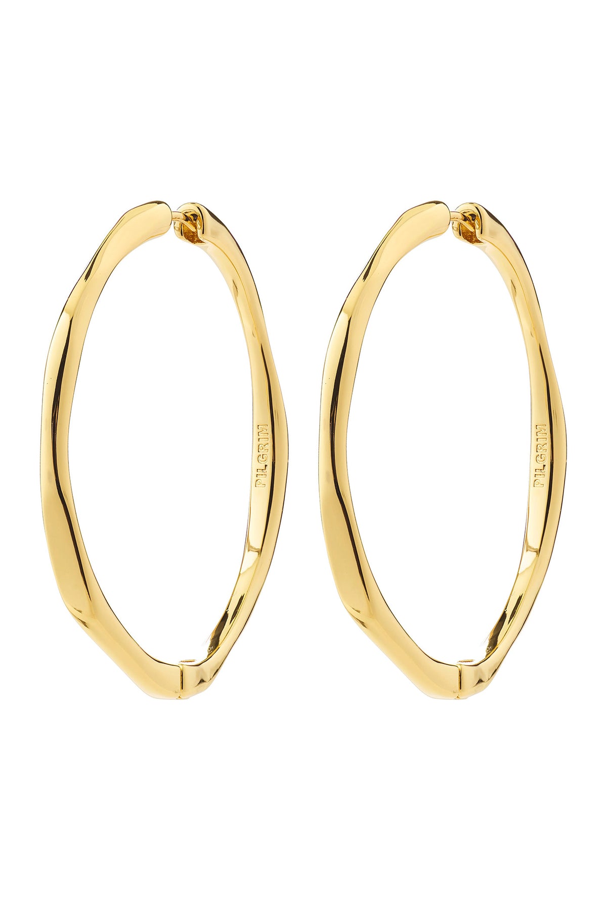 view of Edelia Gold Wave Hoop Earrings by Pilgrim from La petite garçonne