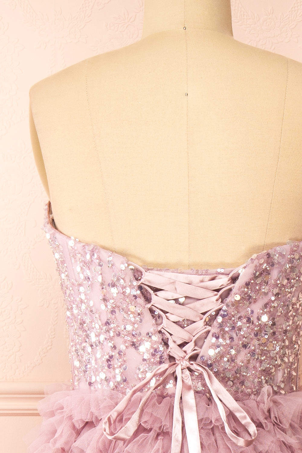 Effy Midi Gown w/ Sequin Corset Top | Boutique 1861 back