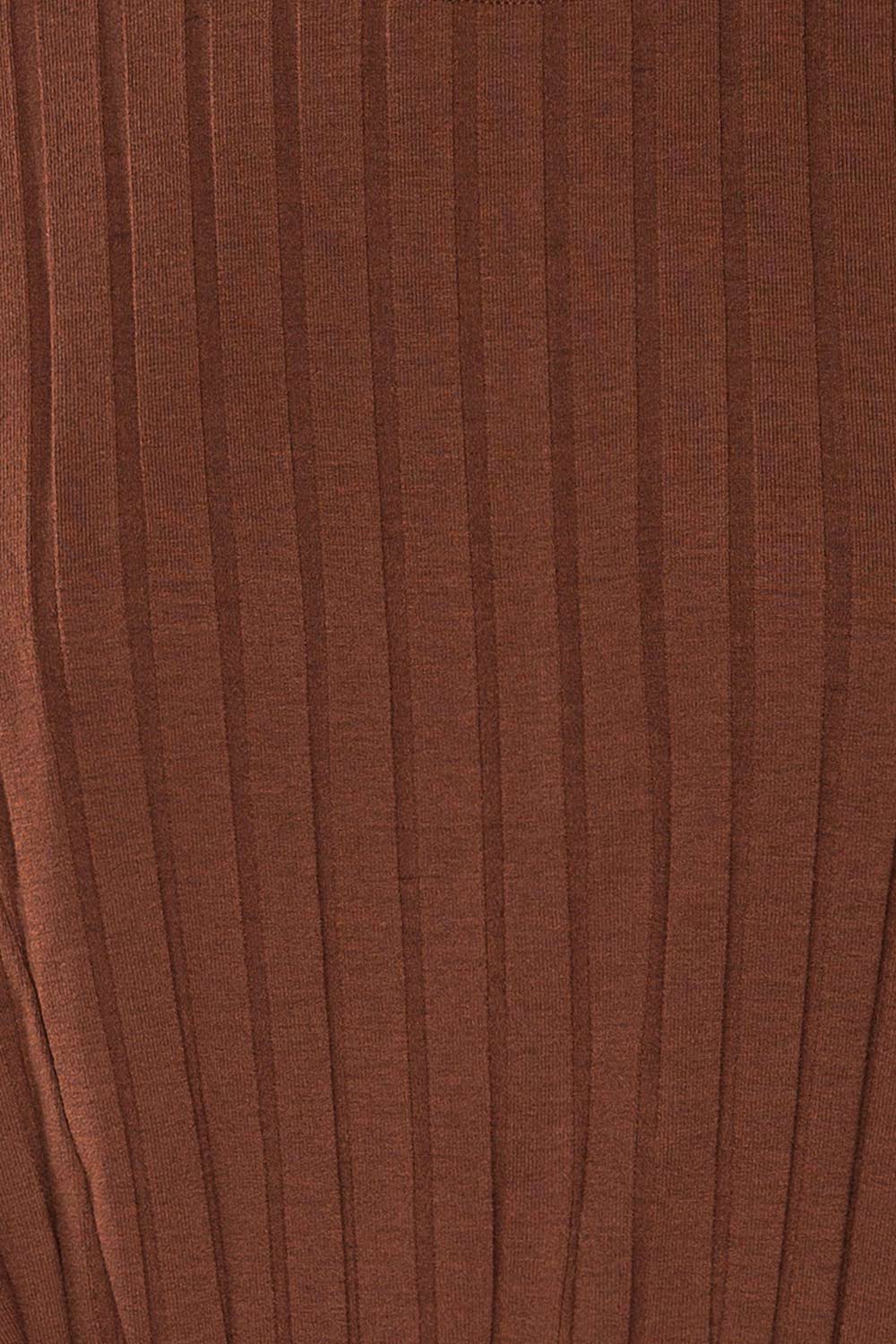 Eilat Brown Monochrome Striped Peplum Top | La petite garçonne fabric