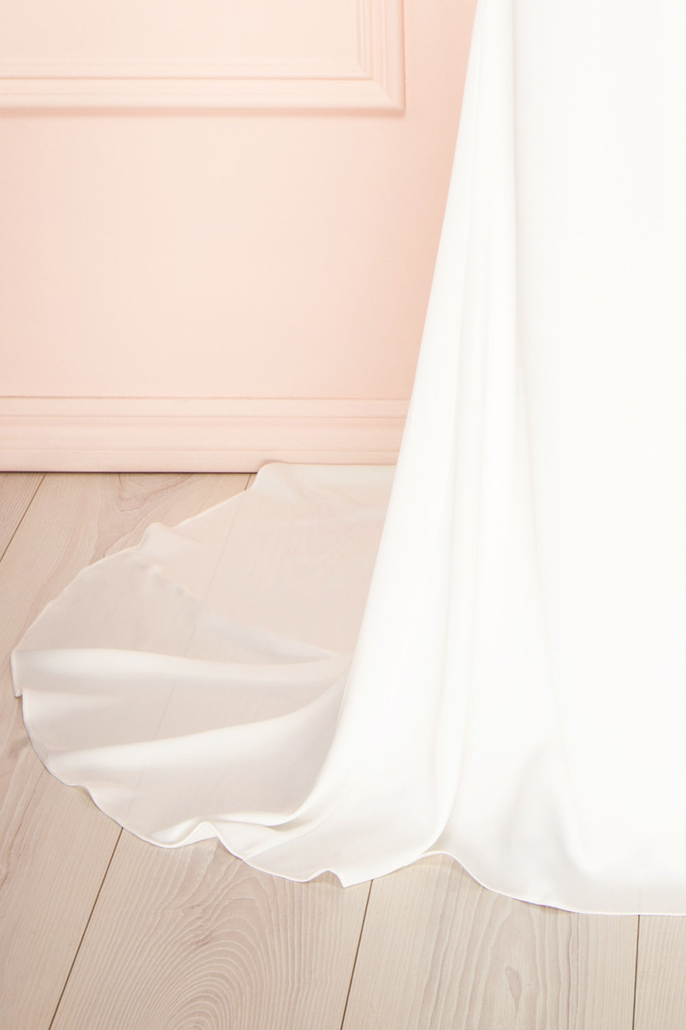 Elarielle | Tie-Back White Cowl Neck Wedding Gown