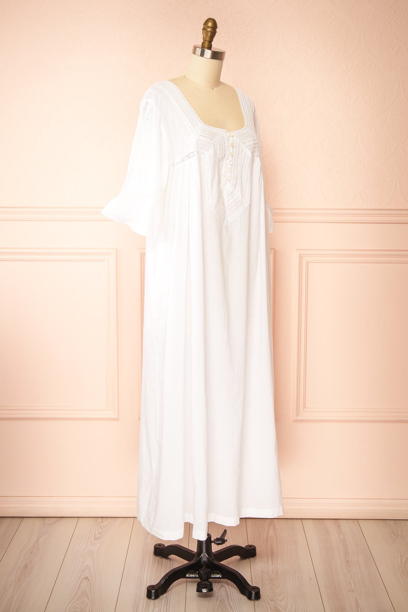 Elfea White Nightgown with Pockets by April Cornell | Boutique 1861 side