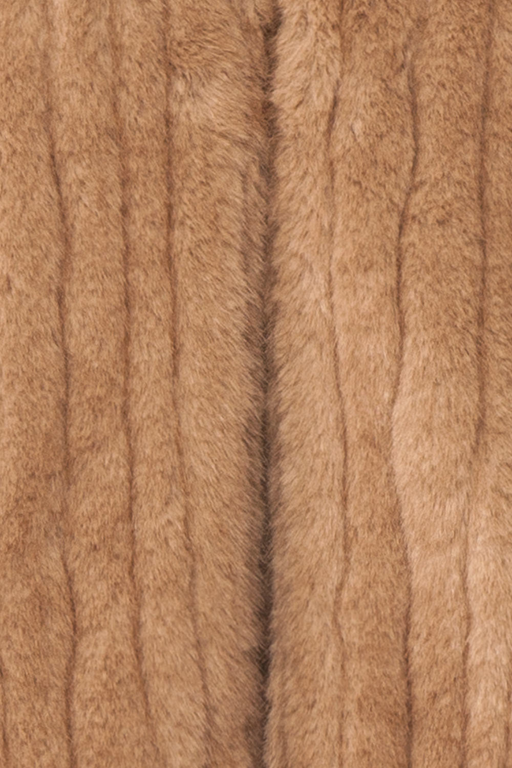 Elida Caramel Short Fake Fur Coat | Boudoir 1861 fabric