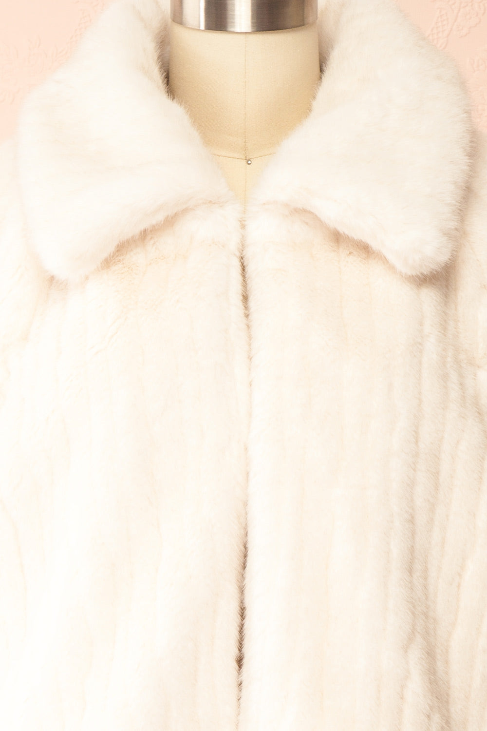 Elida Ivory Short Fake Fur Coat | Boudoir 1861 front