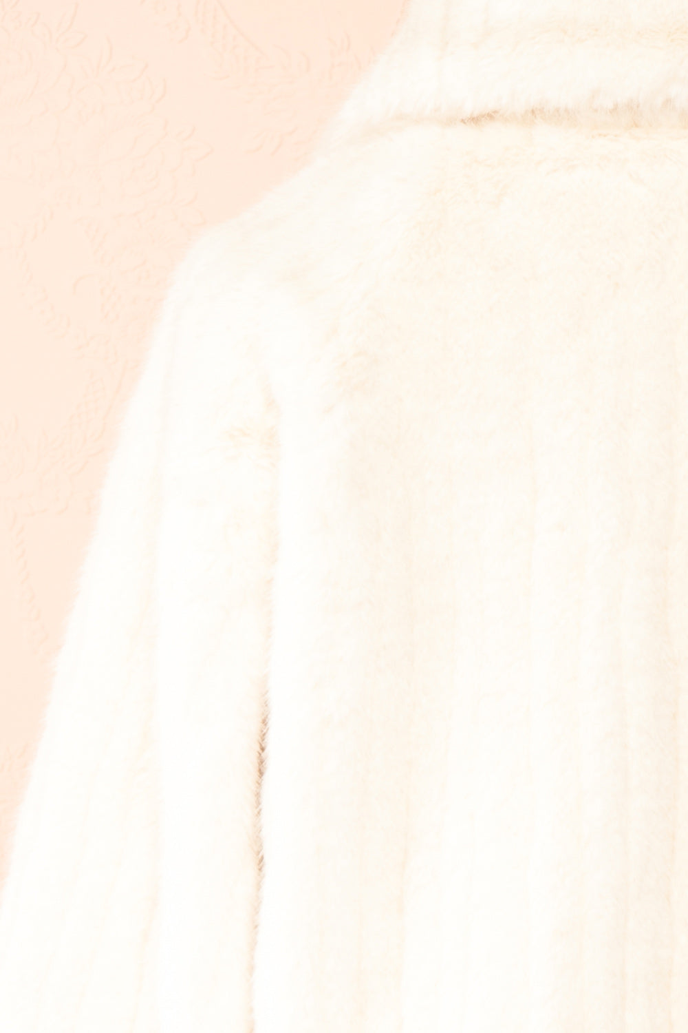 Elida Ivory Short Fake Fur Coat | Boudoir 1861 back