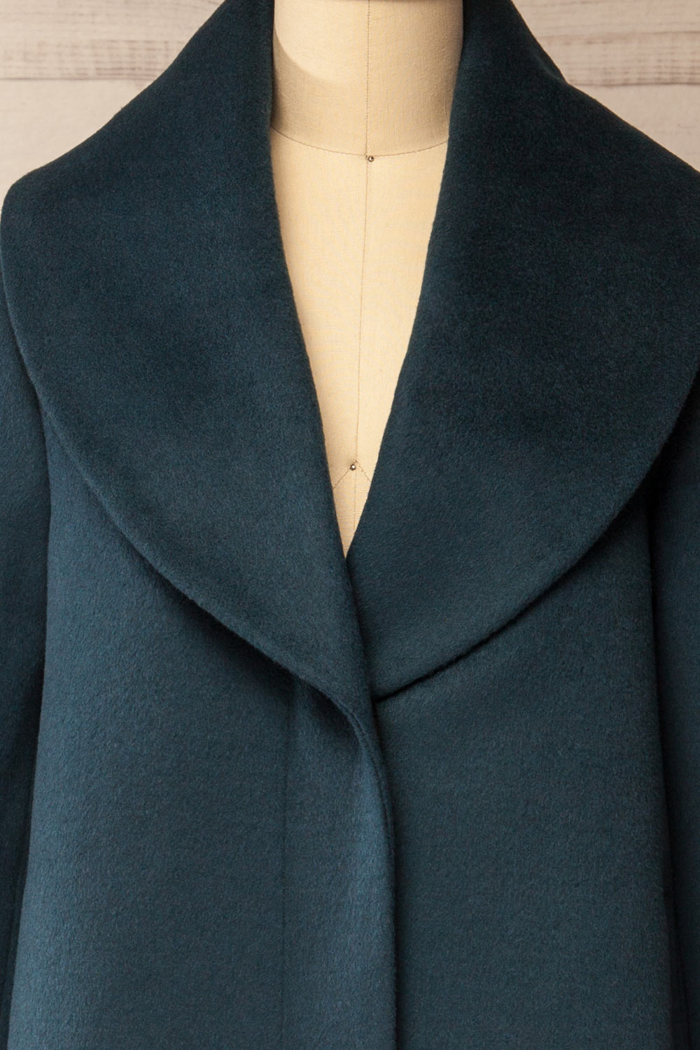 Ellisa Teal Short Wool Coat | La petite garçonne front