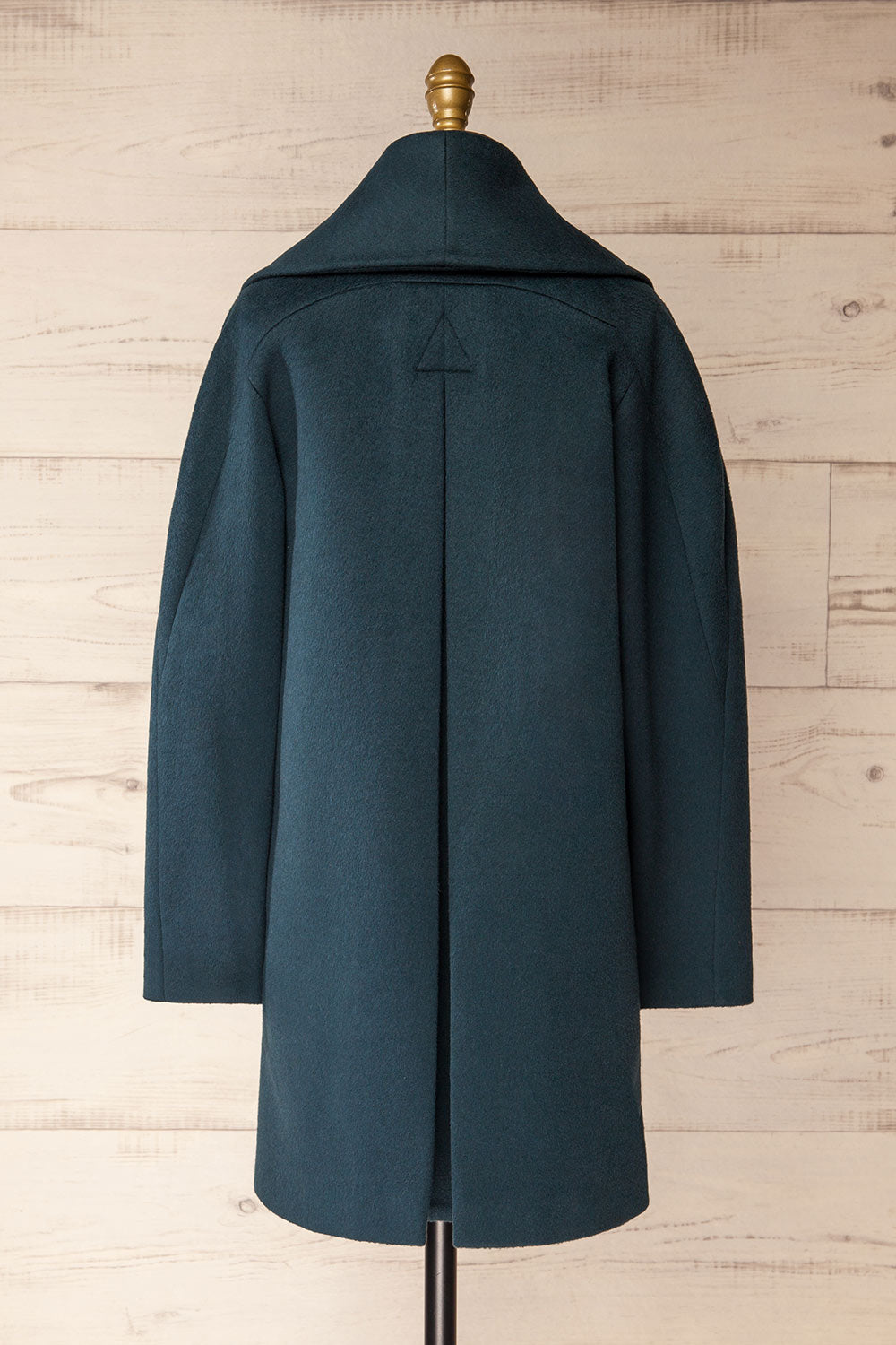 Ellisa Teal Short Wool Coat | La petite garçonne back view