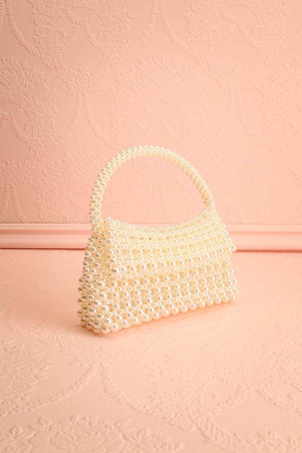 Elloise Pearl Handbag with Crossbody Strap | Boudoir 1861 side view