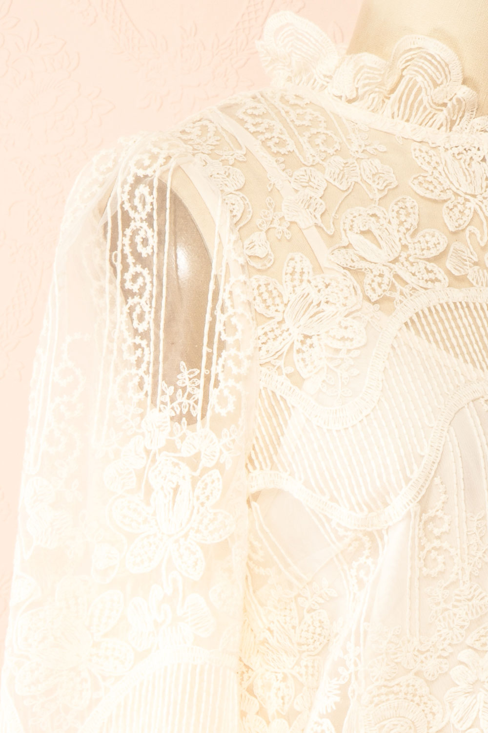 Elowyn Cream Embroidered Blouse | Boudoir 1861 side