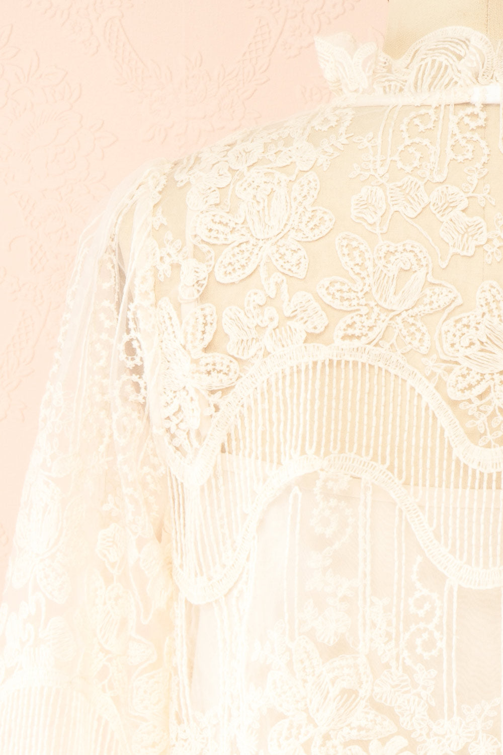 Elowyn Cream Embroidered Blouse | Boudoir 1861 back