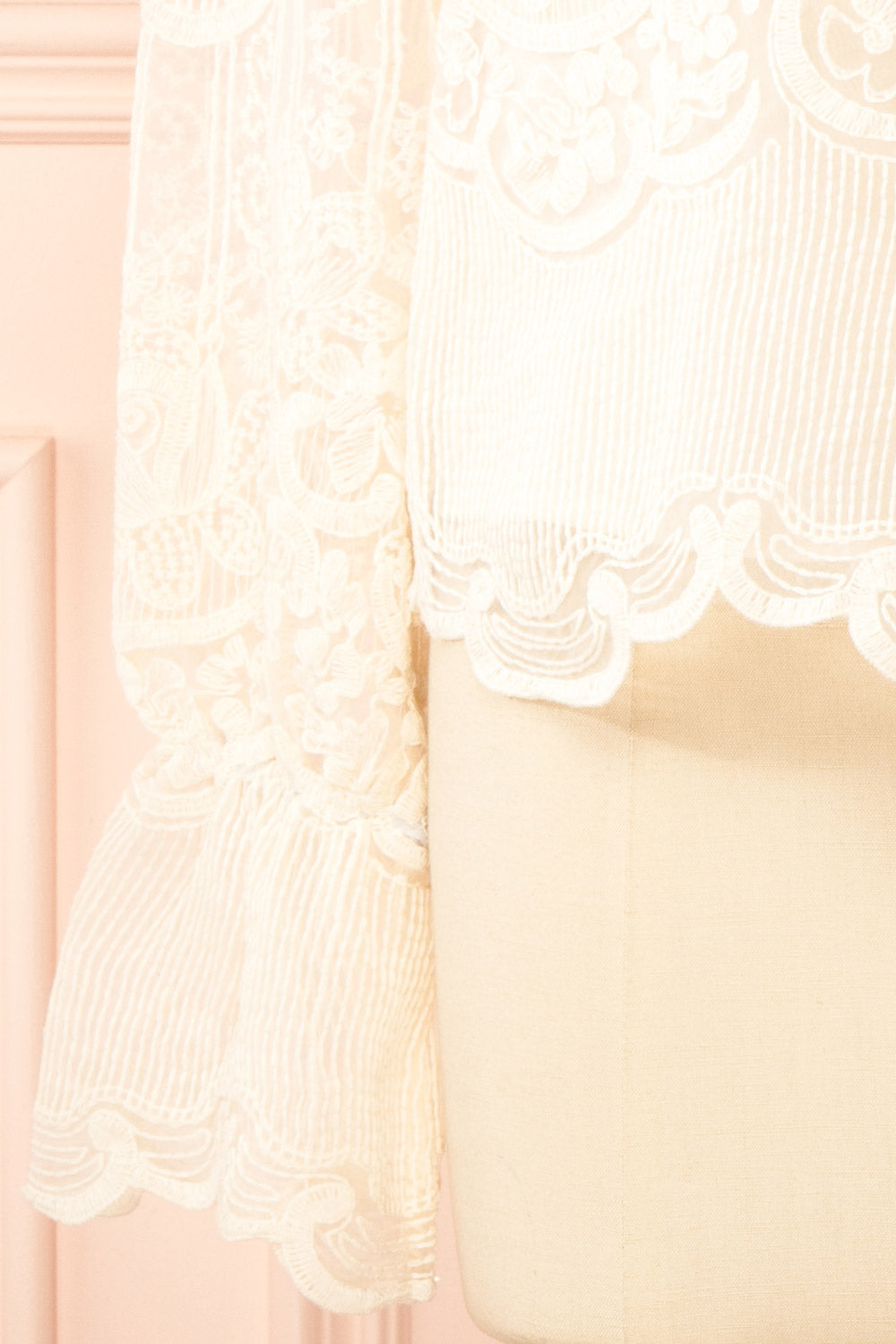 Elowyn Cream Embroidered Blouse | Boudoir 1861 sleeve