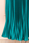 Elstree Midi Pleated Teal Dress | Boutique 1861 bottom