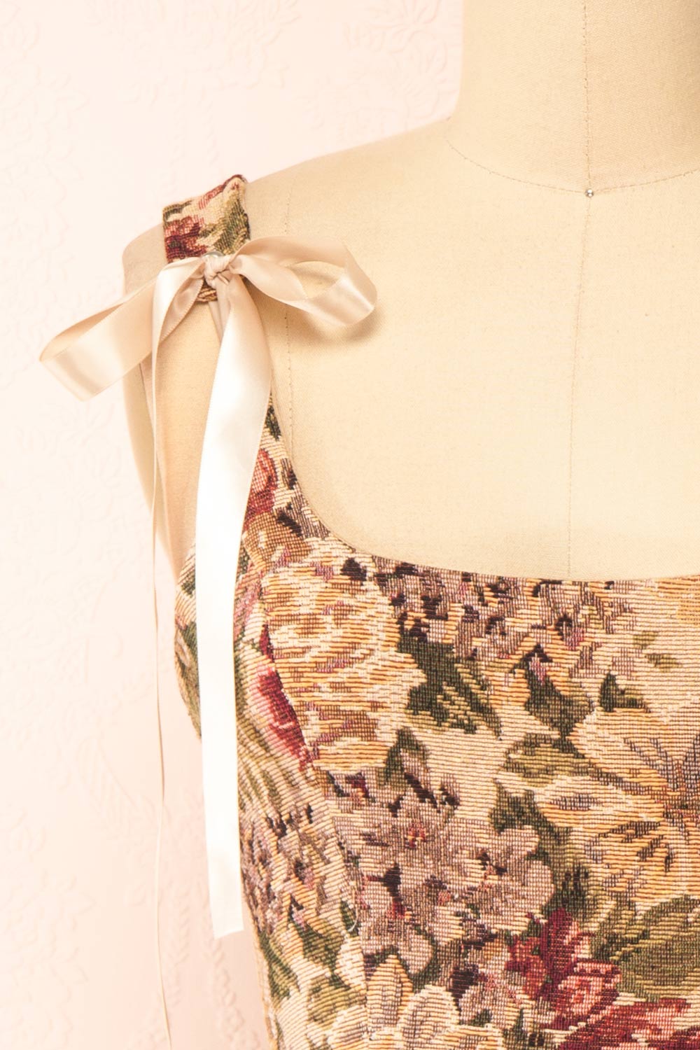 Elysane Jacquard Cropped Corset Top | Boutique 1861 front close-up