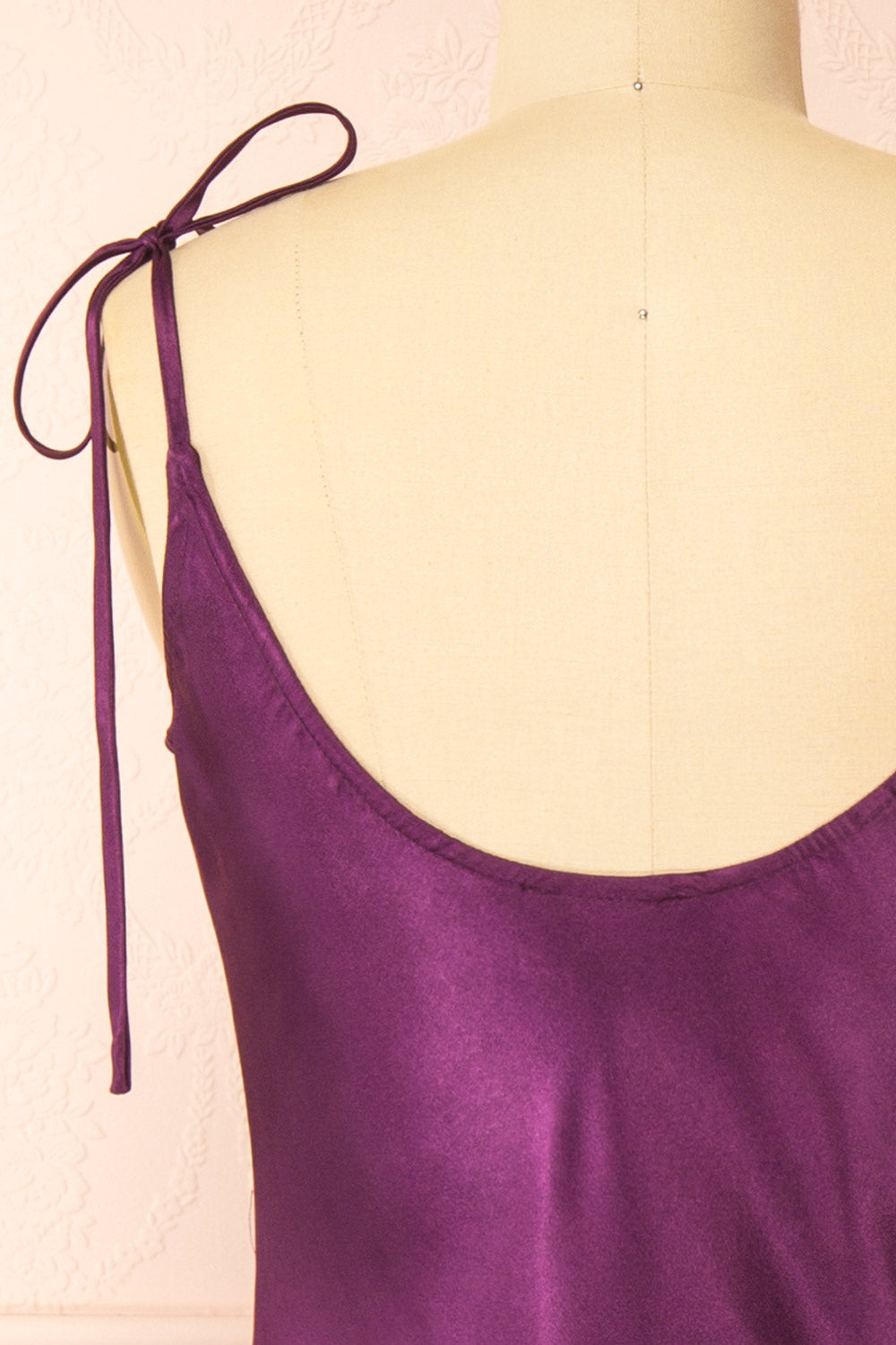 Elyse Purple Cowl Neck Midi Dress | Boutique 1861 back