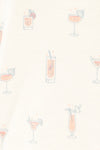 Emery Ivory Sweater w/ Cocktails Print | La petite garçonne fabric