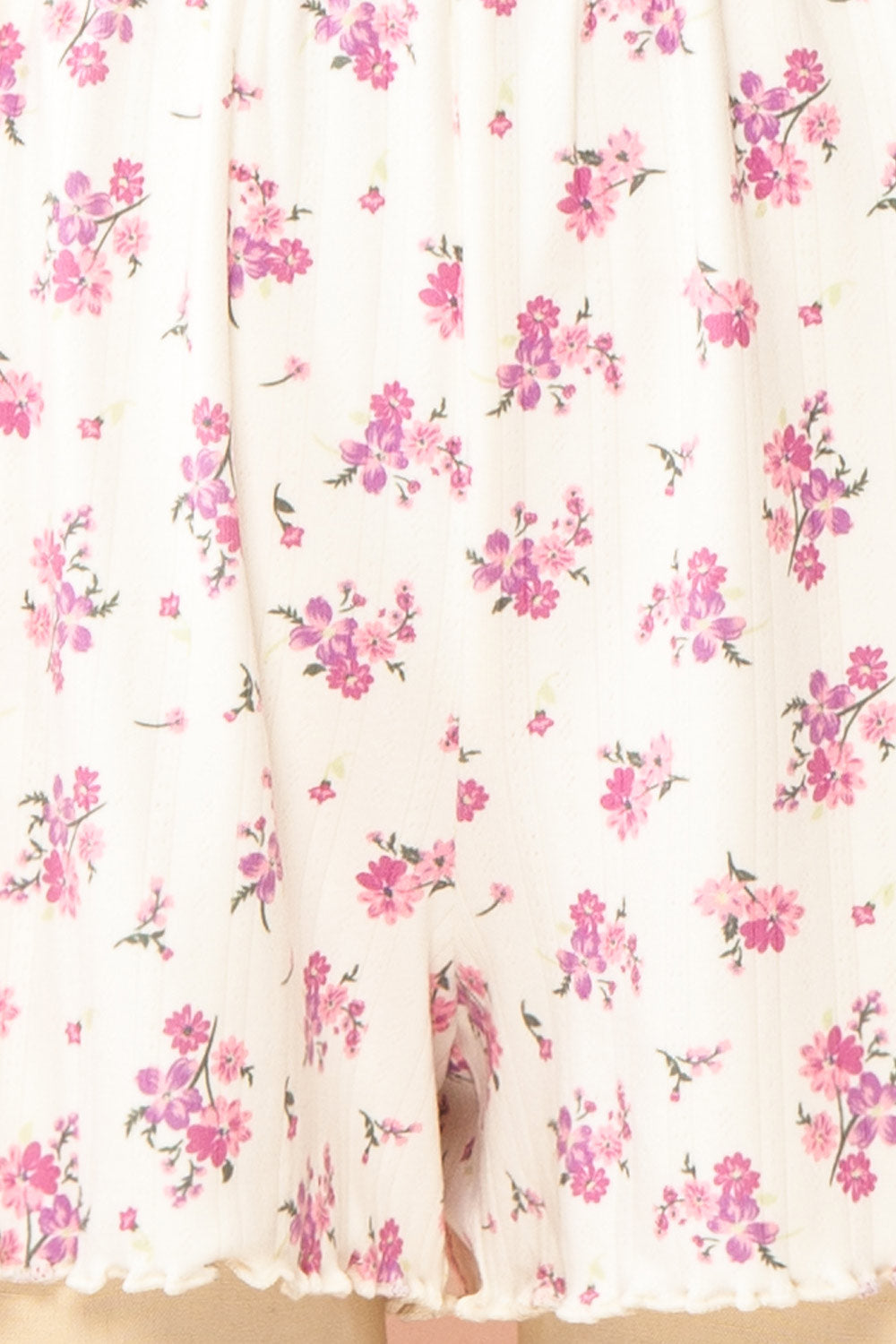 Emmalia White Pyjama Shorts w/ Floral Print | Boutique 1861 fabric
