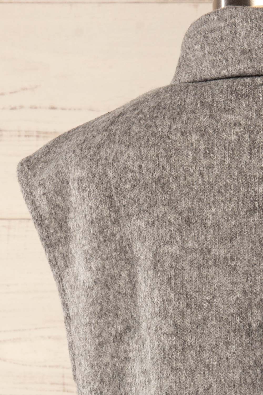 Epernay Grey Sleeveless Turtleneck Top | La petite garçonne back