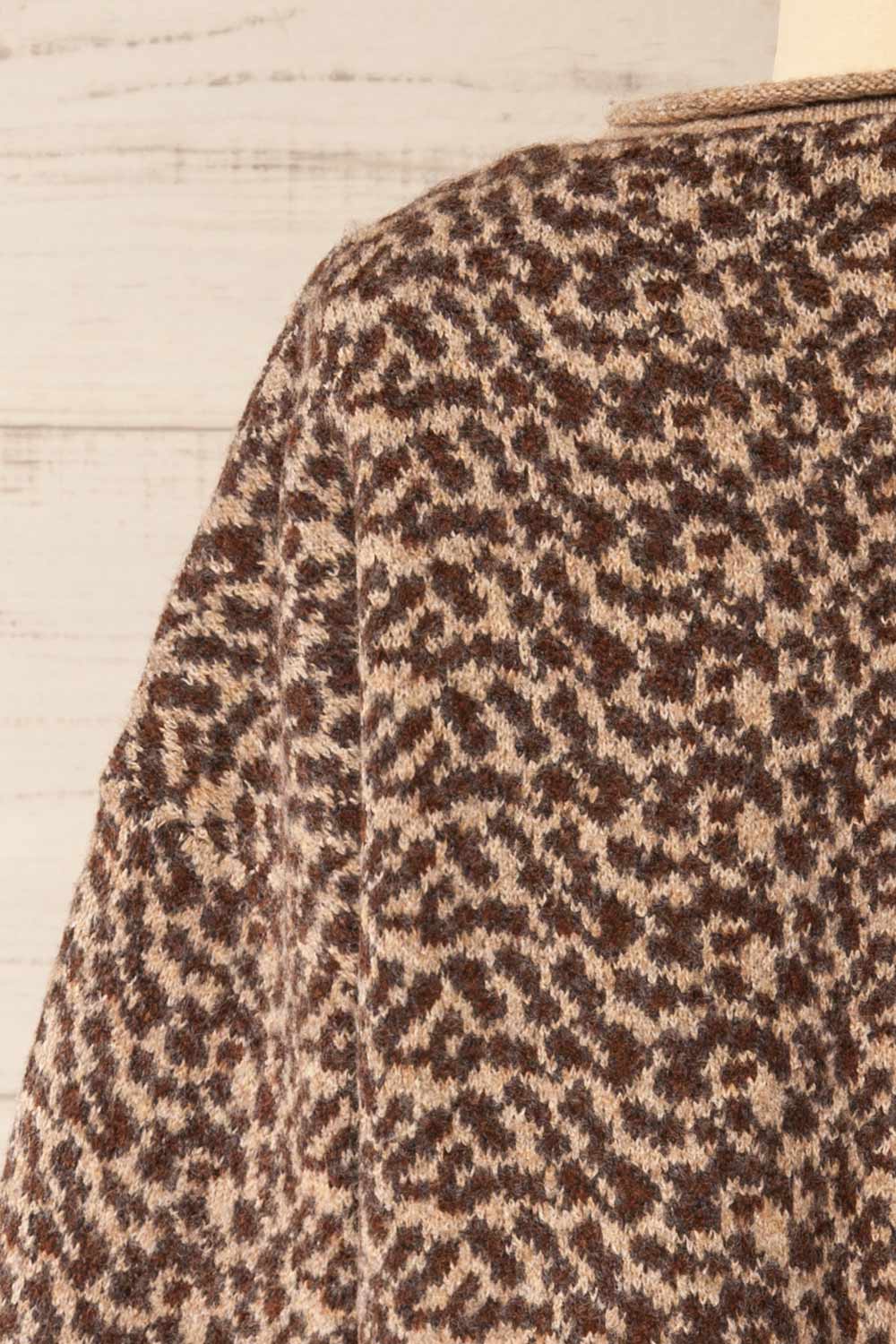 Esenler Oversized Knitted Leopard Cardigan | La petite garçonne back