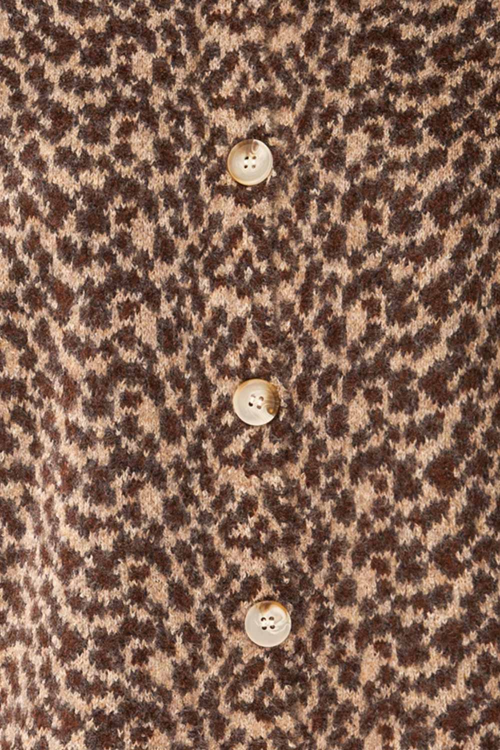 Esenler Oversized Knitted Leopard Cardigan | La petite garçonne fabric
