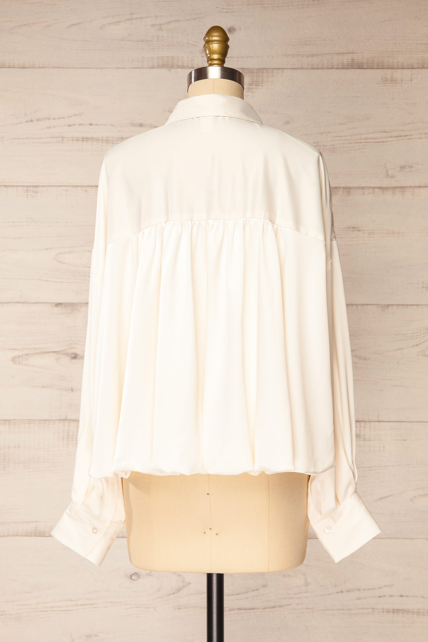 Espen | Ivory Pleated Shirt with Long Sleeves