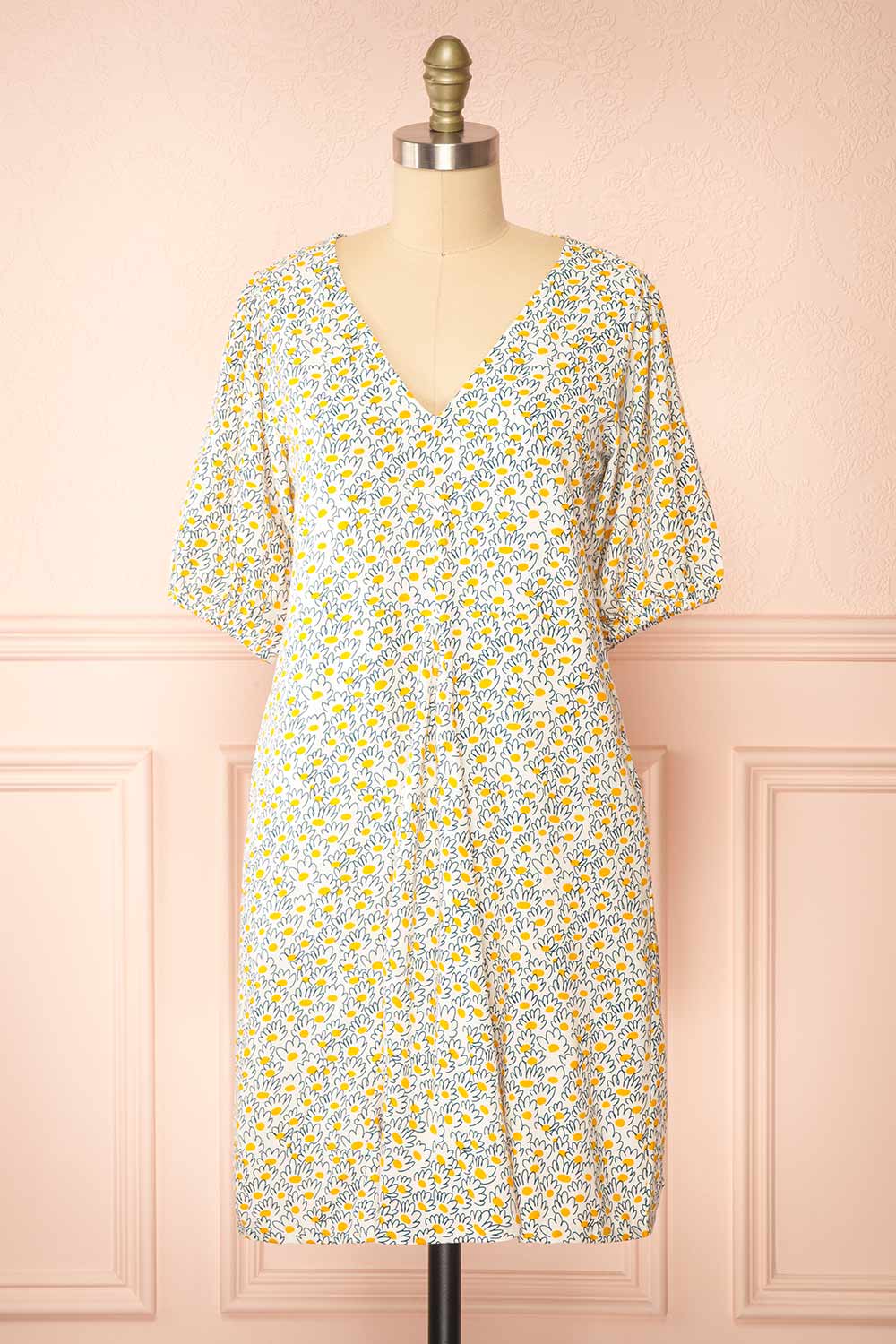 Espinosa Short Daisy Print Tee Dress | La petite garçonne front view
