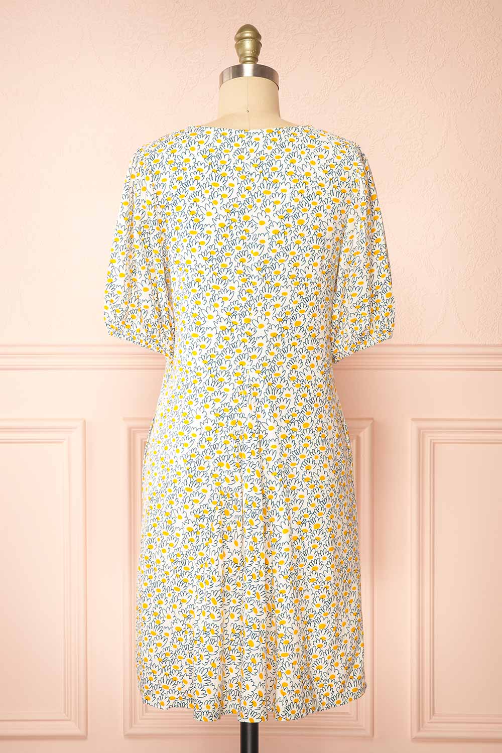 Espinosa Short Daisy Print Tee Dress | La petite garçonne back view