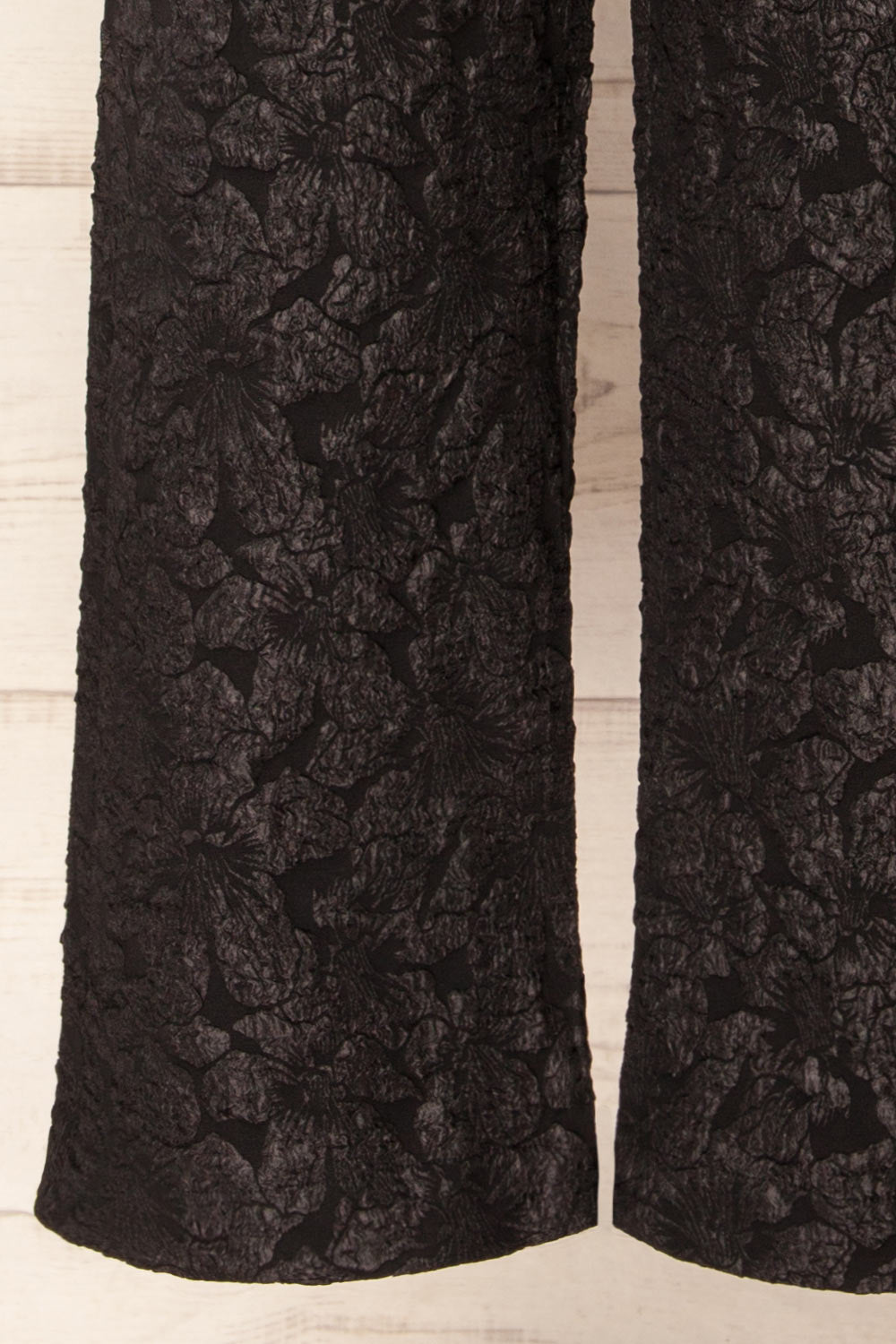 Essex Black Textured Wide-Leg Pants | La petite garçonne bottom